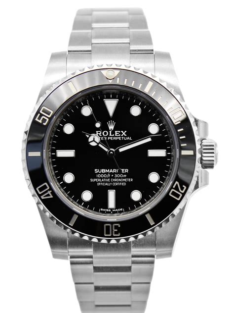 rolex submariner with date black|rolex submariner 114060 no date.